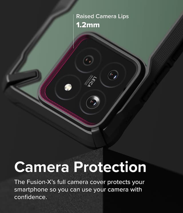كفر شاومي 14 أسود بولي كربونات رينجكي Ringke Fusion-X Compatible with Xiaomi 14 Case