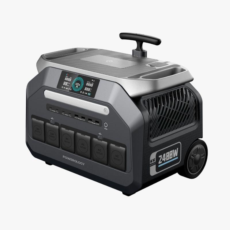 مولد كهرباء بطارية متنقلة للرحلات باورولوجي 2400 واط 600000 مللي أمبير Powerology Portable Generator