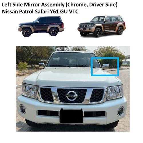 Left Side Mirror Assembly (Chrome) - Nissan Patrol Safari Y61 GU VTC - SW1hZ2U6MzI1MzI1OA==