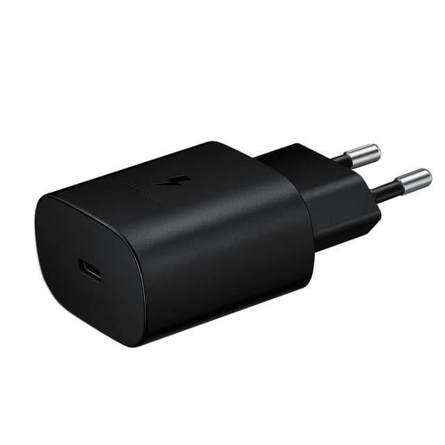 شاحن سامسونج بقوة شحن 15 واط مع كيبل يو أس بي طرفين من سامسونج Samsung 15W Travel Adapter with USB C to USB C Cable Black