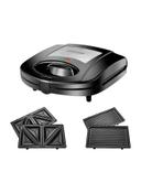 Black+Decker Sandwich & Grill Maker Non-Stick 2-In-1 Interchangeable Sandwich And Grill Maker With Indicator And Ready To Cook Lights 2 Years Warranty 780.0 W Ts2120-B5 Black And Sliver - SW1hZ2U6MzI0MTE0OQ==