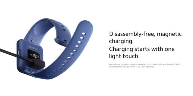 كابل شاحن USB لساعة ريدمي ووتش 2 أسود شاومي Charging Cable for Redmi Watch 2 series