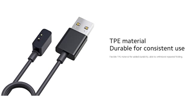 كابل شاحن USB لساعة ريدمي ووتش 2 أسود شاومي Charging Cable for Redmi Watch 2 series