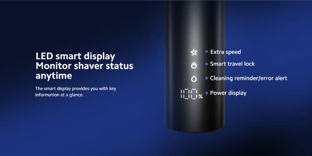 Xiaomi Mi Electric Shaver S301: A Stylish and Efficient Electric Shaver with 360° Floating Heads, LED Display, and IPX7 Waterproof Rating