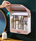 صندوق منظم مكياج مع مرايا مدمجة Cosmetic Storage Rack With Mirror