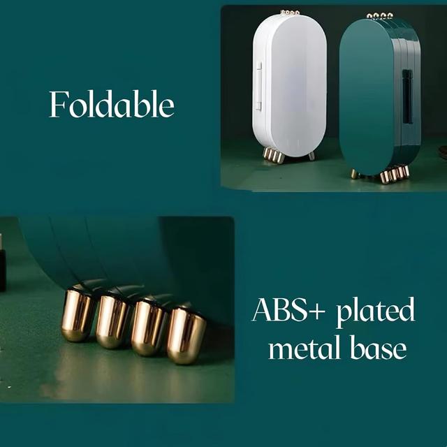 منظم مجوهرات مع مرايا مدمجة Foldable Jewelry Organizer