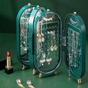 منظم مجوهرات مع مرايا مدمجة Foldable Jewelry Organizer
