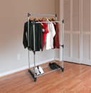 علاقة ملابس حديد عمودية مع رف تخزين Stainless Steel Clothes Rack Hanger