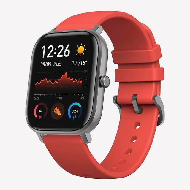 ساعة ذكية امازفيت GTS فيرميليون برتقالي شاومي Amazfit GTS Vermilion Orange Smartwatch