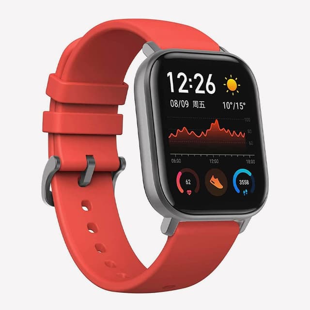 ساعة ذكية امازفيت GTS فيرميليون برتقالي شاومي Amazfit GTS Vermilion Orange Smartwatch