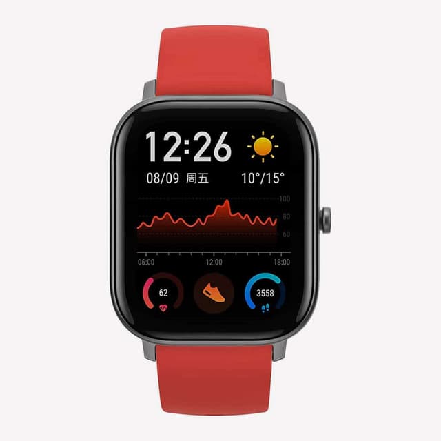ساعة ذكية امازفيت GTS فيرميليون برتقالي شاومي Amazfit GTS Vermilion Orange Smartwatch