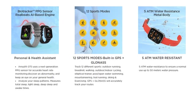 ساعة ذكية امازفيت GTS فيرميليون برتقالي شاومي Amazfit GTS Vermilion Orange Smartwatch