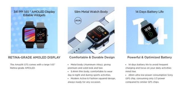 ساعة ذكية امازفيت GTS فيرميليون برتقالي شاومي Amazfit GTS Vermilion Orange Smartwatch