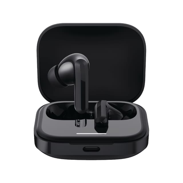 سماعات بلوتوث ريدمي بودز 5 باللون الابيض بميزة الغاء الضوضاء من شاومي Redmi Buds 5 Immersive Sound Comfortable Fit Easy to Use Up to 10 hours of non stop music playback noise cancellation off 40 Hours Battery with Case Life White