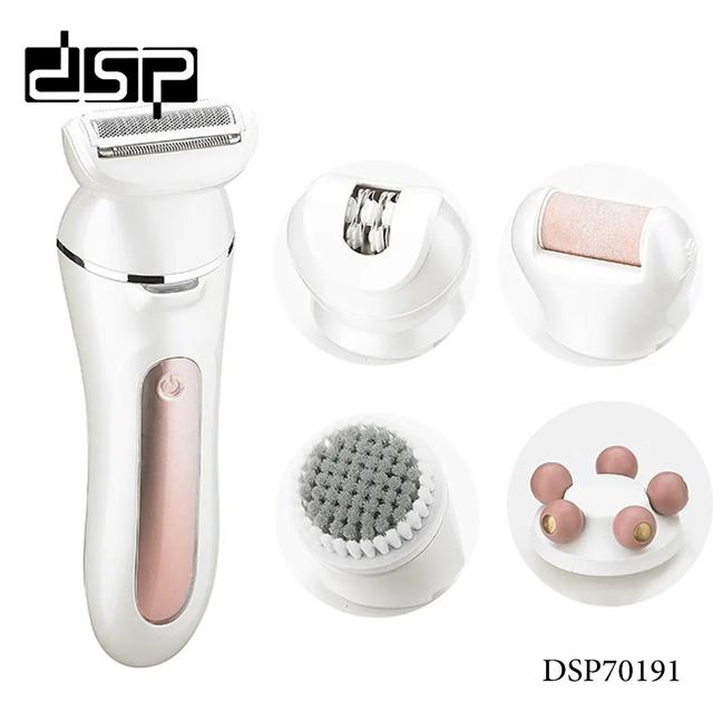 مكينه حلاقه نسائيه مع جهاز تنظيف البشرة 600 مللي أمبير Dsp Professional Hair Removal Tool Kit For Ladies