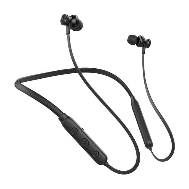 LAZOR Groove+ EA65: Wireless Neckband In-Ear Earphones with Stereo sound, Magnetic earbuds, Up to 12 hrs playback time, Multifunction control, Bluetooth version 5.0, Black