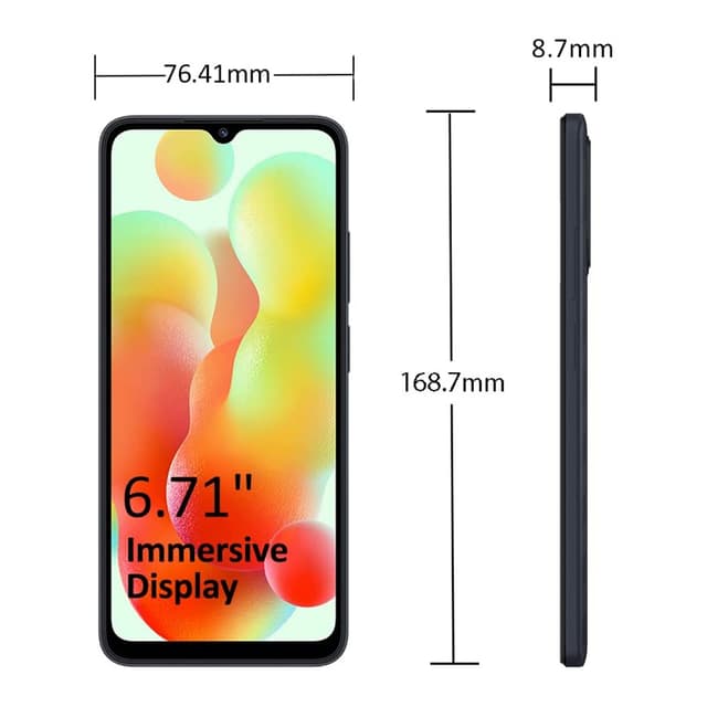 موبايل جوال ريدمي 12 سي رام 6 جيجا 128 جيجا تخزين رمادي شاومي Xiaomi Redmi 12C