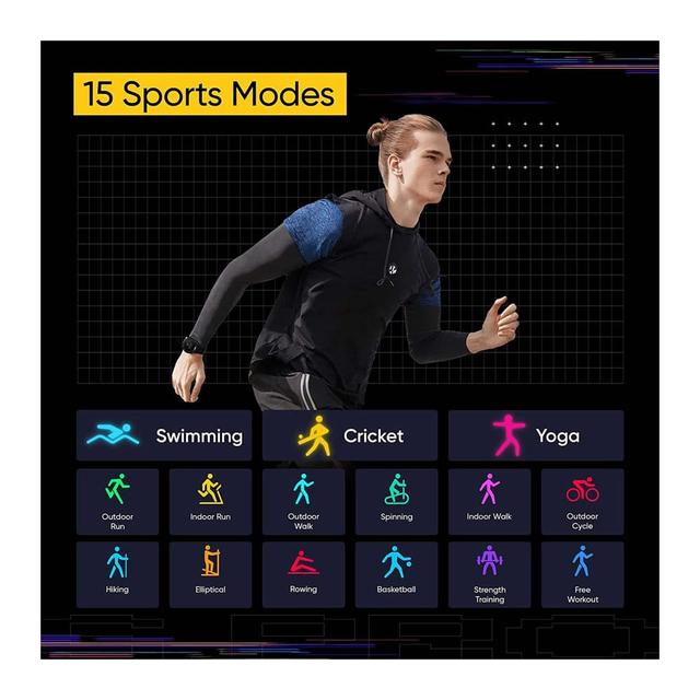 ساعة يد ذكية اس برو 1.39 بوصة مقاومة للماء ريلمي Realme Smart Watch S Pro