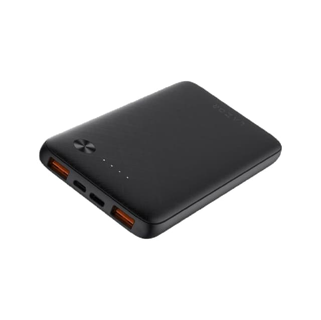 Lazor Prism-10 PB30: 10000mAh Ultra Slim Power Bank, 3D Artistic Texture, Anti-Scratch, Overcharging Protection, Dual Fast Charging, Micro USB & Type-C Ports - Black