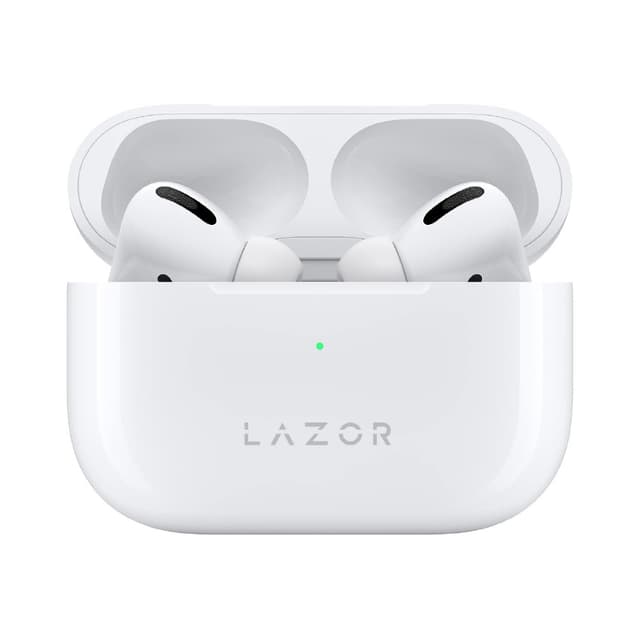 Lazor Sense EA79 TWS In-Ear Earphones: Mono/Dual Connection Switch, Touch Control, BT V5.0, Bass Boost+, Wireless & Lightning Charging - White