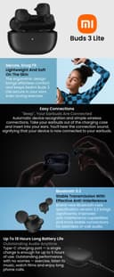 سماعة شاومي بلوتوث بودز 3 لايت أبيض شاومي Redmi Buds 3 Lite