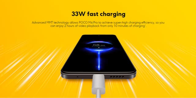 موبايل جوال شاومي بوكو M4 برو رام 8 جيجا 256 جيجا تخزين أصفر شاومي Xiaomi Poco M4 Pro