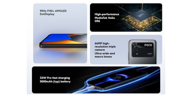 موبايل جوال شاومي بوكو M4 برو رام 8 جيجا 256 جيجا تخزين أصفر شاومي Xiaomi Poco M4 Pro