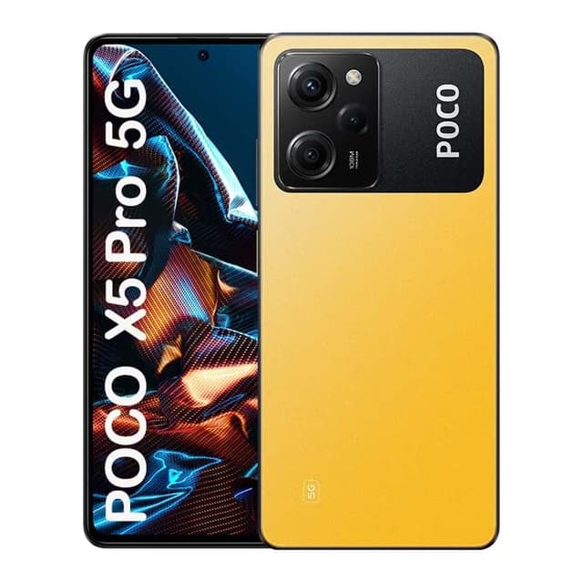 موبايل جوال بوكو X5 برو 5G رام 8 جيجا 256 جيجا تخزين أصفر شاومي POCO X5 Pro 5G Smartphone