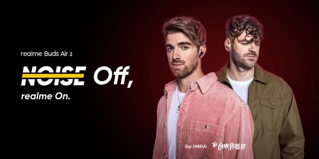 سماعات بلوتوث بودز اير 2 مقاومة للماء مع تقنية الغاء الضوضاء ريلمي Realme Buds Air 2