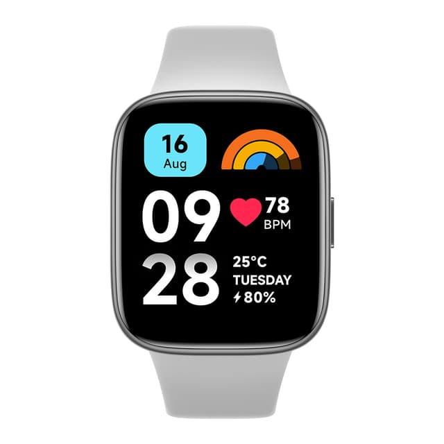 ساعة ريدمي واتش 3 اكتيف باللون الرمادي بشاشة 1.83 بوصة ومقاومة للماء من شاومي Redmi Watch 3 Active Grey 1.83" LCD Display