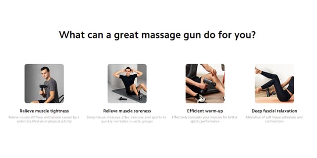 جهاز المساج 4 رؤوس 32 مستوى من الشدة وبطارية 1500 مللي امبير من شاومي Xiaomi Massage Gun UK 4 Massage Heads 32 Levels of Intensity 1500mAh Battery Portable and Lightweight