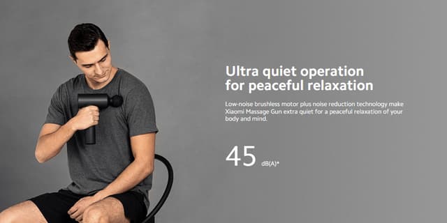 جهاز المساج 4 رؤوس 32 مستوى من الشدة وبطارية 1500 مللي امبير من شاومي Xiaomi Massage Gun UK 4 Massage Heads 32 Levels of Intensity 1500mAh Battery Portable and Lightweight