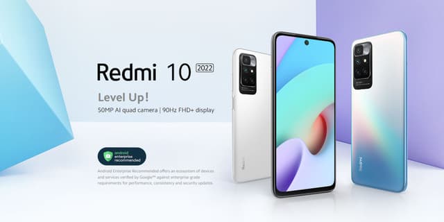 Xiaomi Redmi 10 2022, 6.497" Display, 4GB RAM, 64GB Storage, MediaTek Helio G88 Processor, 50MP Camera, 18W Fast Charging, Pebble White