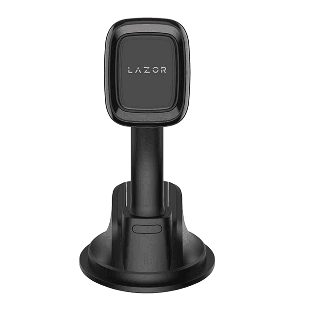 LAZOR Cruise CH25: Magnetic Car Phone Holder, 360° Adjustable Car Phone Mount with Strong Magnetic Adsorption, High-Stability Strong Suction Cup - Black