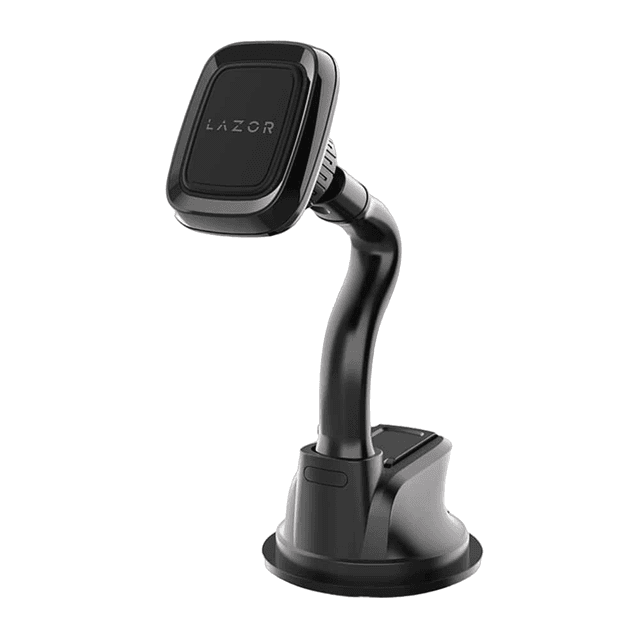 LAZOR Cruise CH25: Magnetic Car Phone Holder, 360° Adjustable Car Phone Mount with Strong Magnetic Adsorption, High-Stability Strong Suction Cup - Black