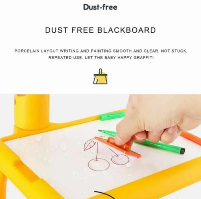 طاولة رسم للاطفال مع بروجكتر مع 12 قلم تلوين Drawing Painting Set With Projector