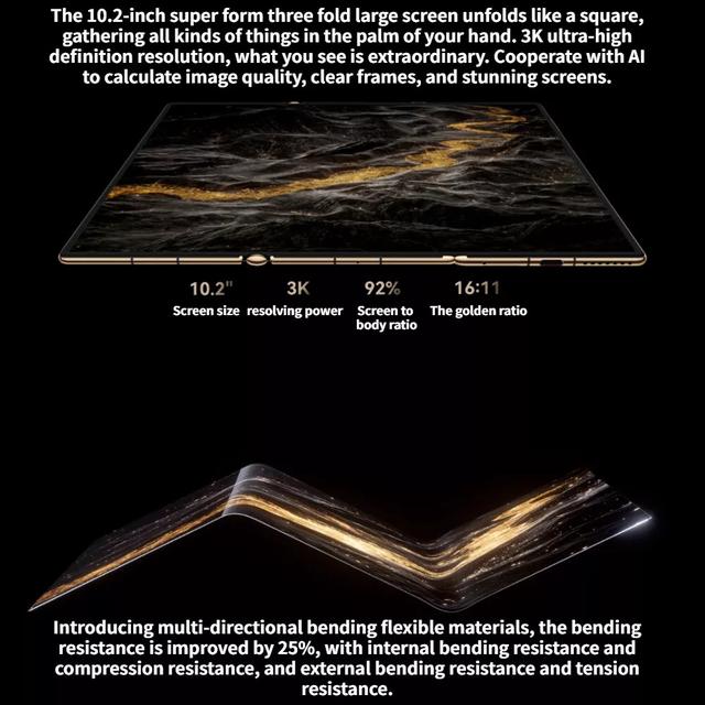 موبايل جوال هواوي ميت اكس تي قابل للطي Huawei Mate XT Smartphone Tri-fold Screen