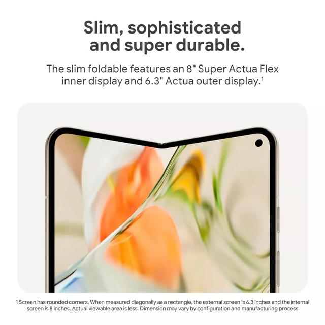 موبايل جوال جوجل بكسل 9 برو فولد رامات 16 جيجا - مساحة تخزين 256 جيجا نسخة استرالية Google Pixel 9 Pro Fold 5G Smartphone