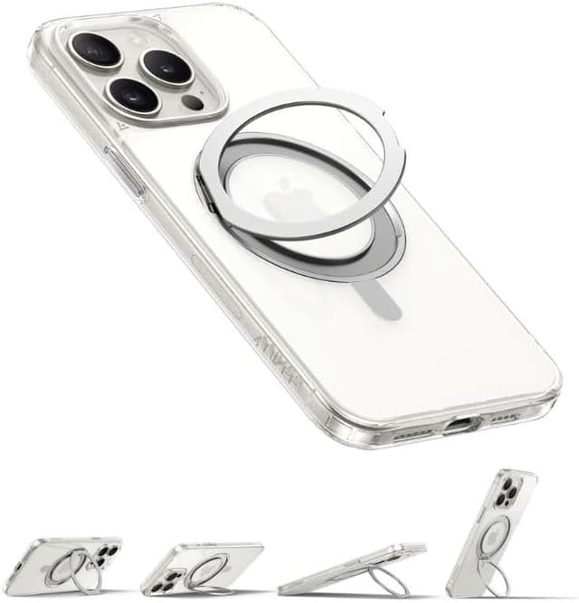 Anker iPhone 16 Pro Max Magnetic Clear Case With Ring Stand