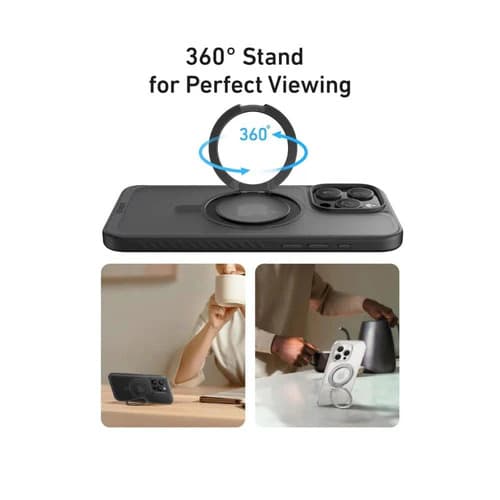 كفر جوال ايفون 16 برو ماكس انكر مع ستاند مدمج Anker iPhone 16 Pro Max Magnetic Case With Ring Stand