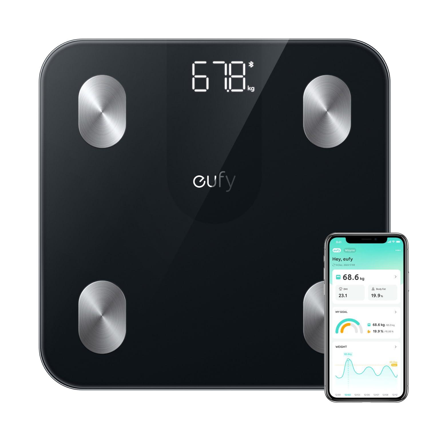 Eufy Smart Scale A1 With Bluetooth, Body Fat Scale, Wireless Digital Bathroom Scale, 12 Measurements