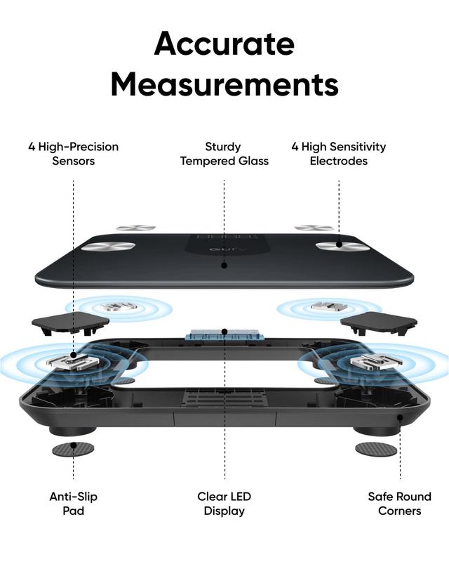 ميزان الكتروني يوفي للجسم مع تطبيق ذكي Smart Scale A1 With Bluetooth - SW1hZ2U6MzM5MzUxMg==