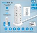 توصيلة كهرباء اي كيو تاتش 15 مخرج 3250 واط 2 متر IQ Touch 15-in-1 Power Strip Tower - SW1hZ2U6MzQyNTYwOA==