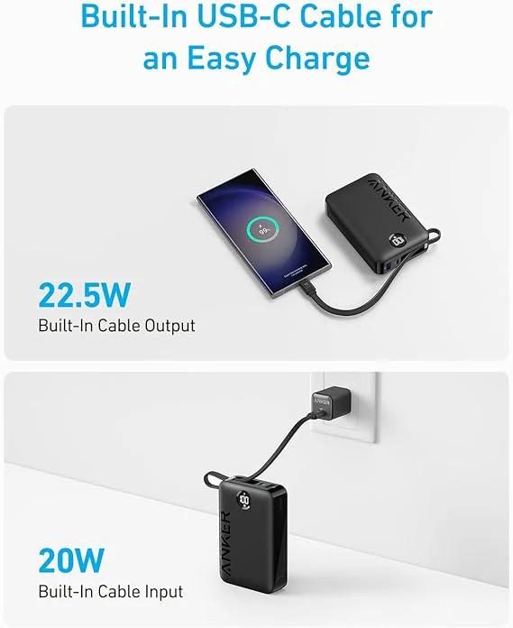 Anker 335 Powerbank Powercore 22.5W Built-In Usb-C Cable - SW1hZ2U6MzQxMjAyMw==