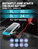 RAVPower 3-in-1 Jump Starter with 16000mAh Power Bank And LED Flashlight