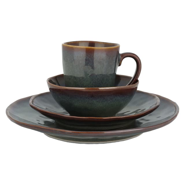 طقم سفرة سيراميك لون أخضر 24 قطعة من السيف غاليري Al Saif Gallery Green Ceramic Dining Set24 Pieces