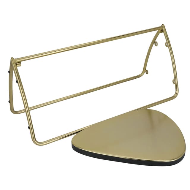 طاوله مثلثة مع أرجل باللون الذهبي ستانلس ستيل من السيف غاليري Al Saif Gallery India Table Golden Triangle With Black Edge With Base