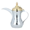 Al Saif Gallery India Indian Dallah Silver Engraved With Small Gold