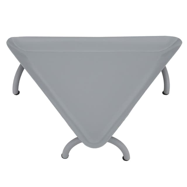 ستاند تقديم طعام هندي مثلث مع ارجل منحنية من السيف غاليري لون رمادي Al Saif Gallery India Stand Large Light Grey Triangular Shape With Round Legs