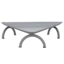 ستاند تقديم طعام هندي مثلث مع ارجل منحنية من السيف غاليري لون رمادي Al Saif Gallery India Stand Large Light Grey Triangular Shape With Round Legs